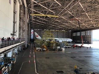 機体整備工場の見学の画像4